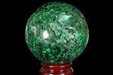 Gorgeous Polished Malachite Sphere - Congo #113416-1